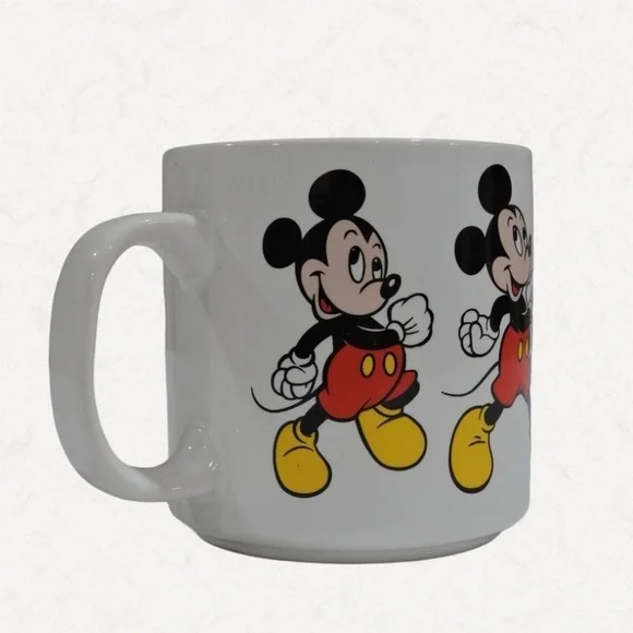 Vintage Mickey Mouse Mug Made in Korea | Disney Collectible Coffee Cup - Picture 1 of 5